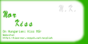 mor kiss business card